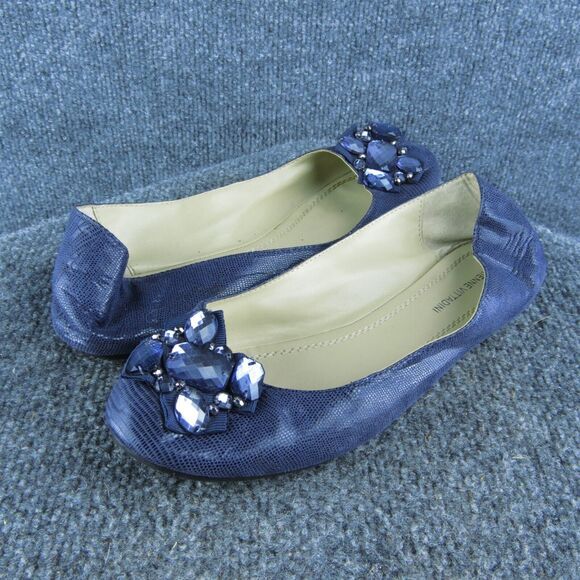 Adrienne Vittadini Cath Jewel Women Ballet Shoes Sz 7.5 Medium‎ Purple Synthetic - Picture 1 of 9